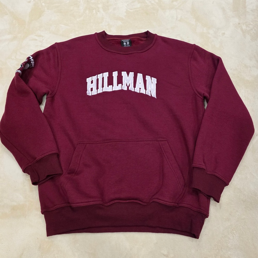 Chipmunk Chronicles Hillman College Sweatshirt Size L Maroon 90s